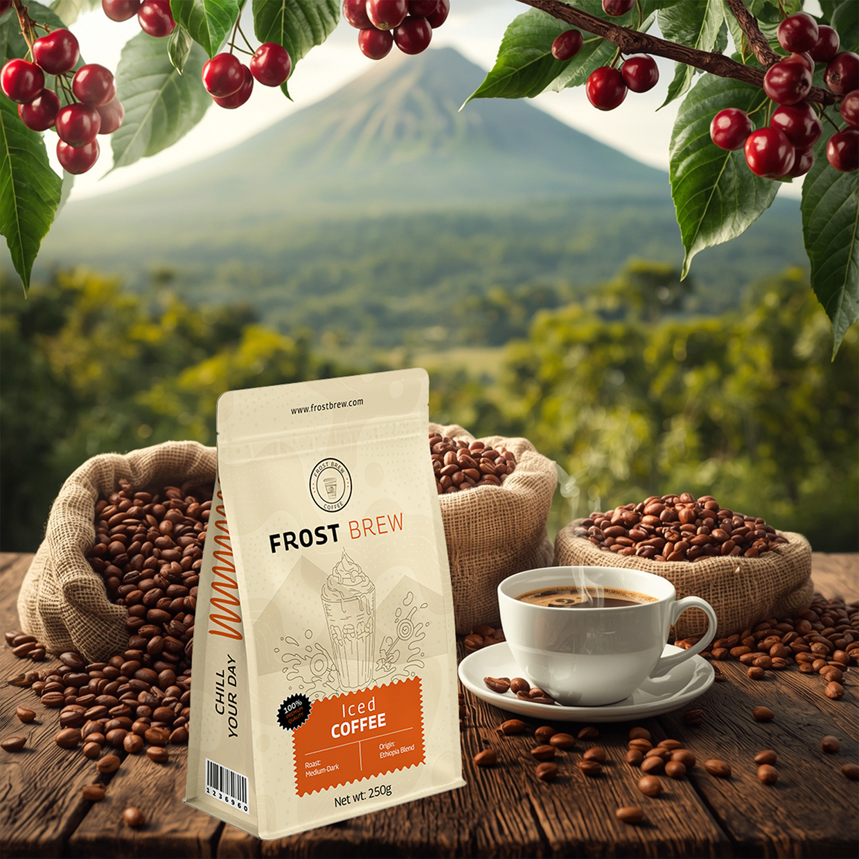 Frost Brew Iced Coffee Packaging Design