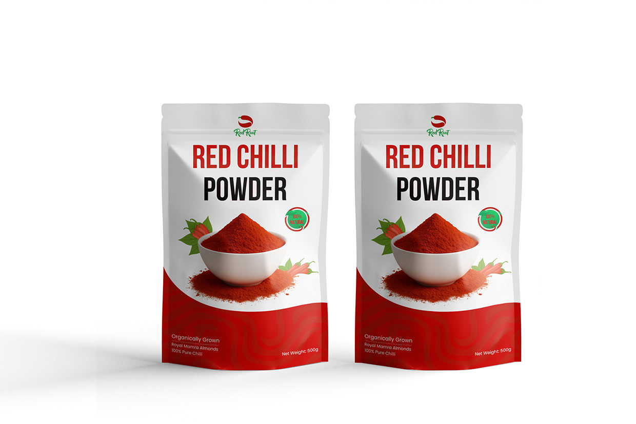 Red Chilli Powder Packaging Design