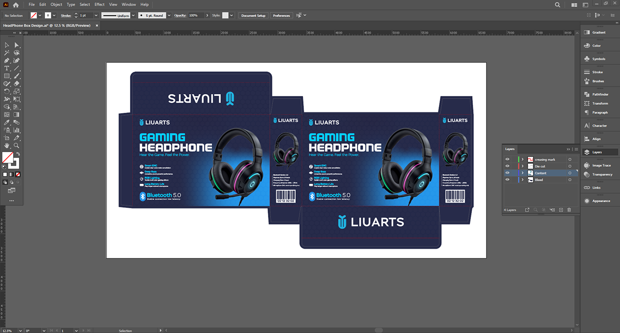 Gaming Headphone Packaging Design Image 1