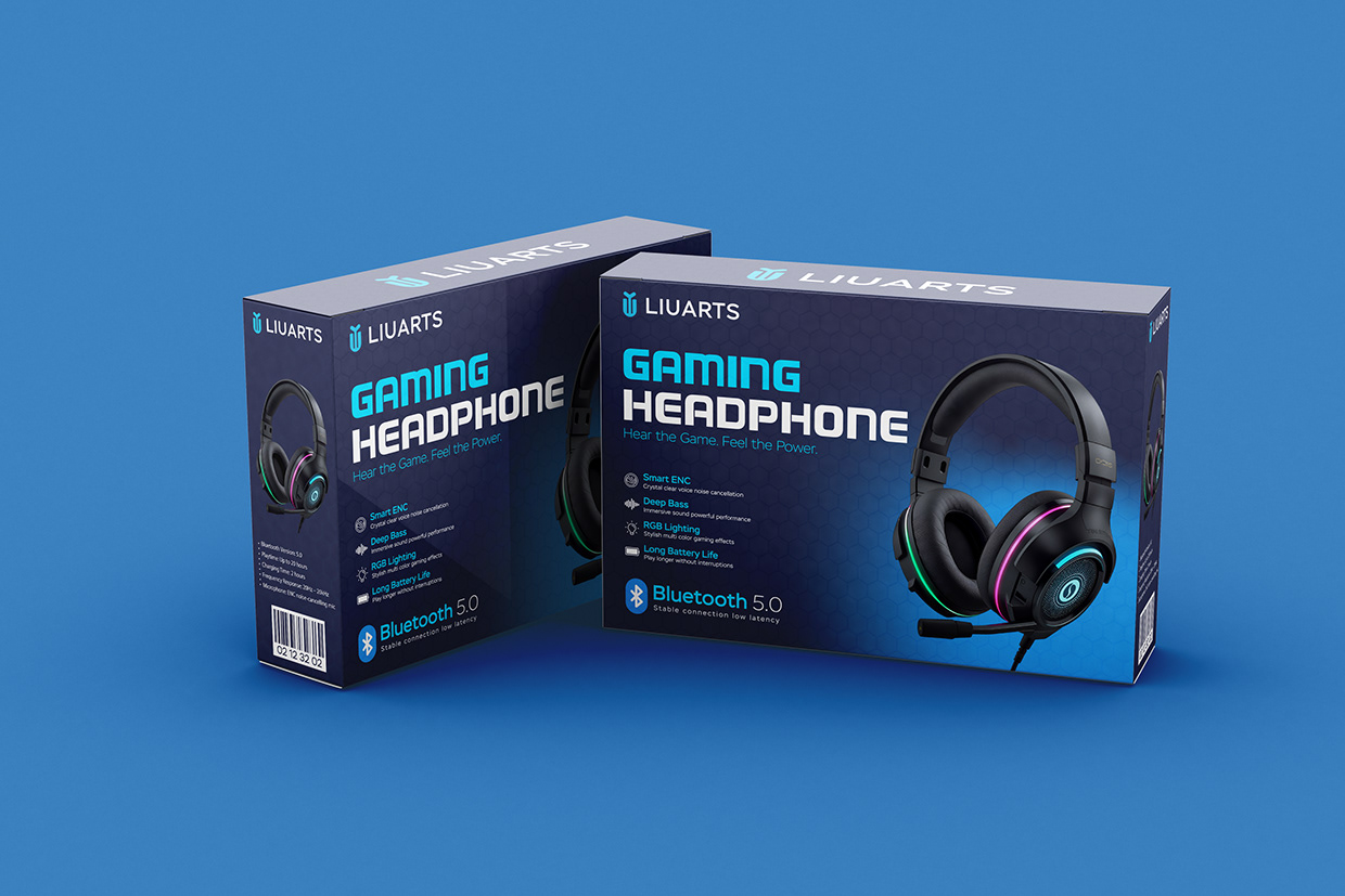Gaming Headphone Packaging Design Image 2
