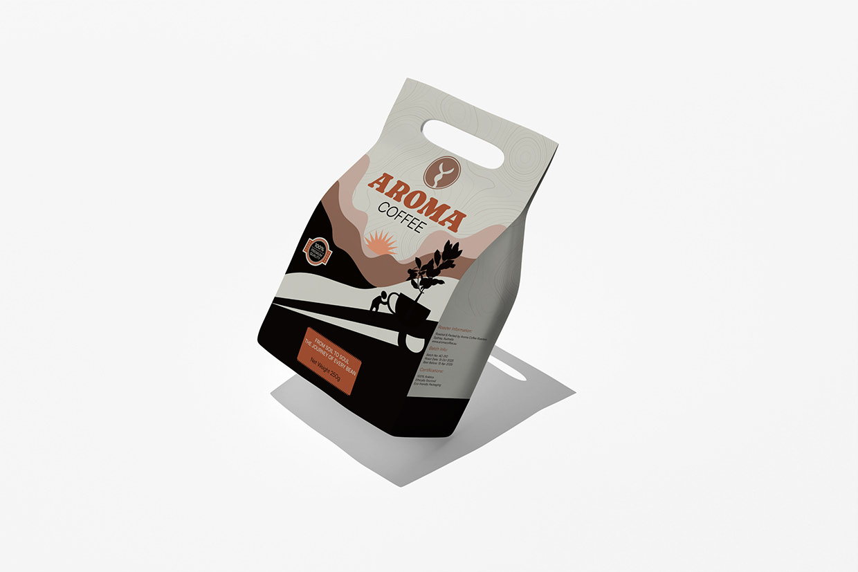 Aroma Coffee Pouch Packaging Design Image 3