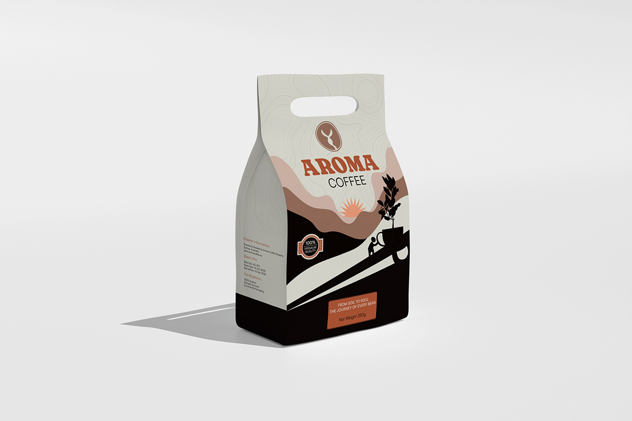 Aroma Coffee Pouch Packaging Design Image 5