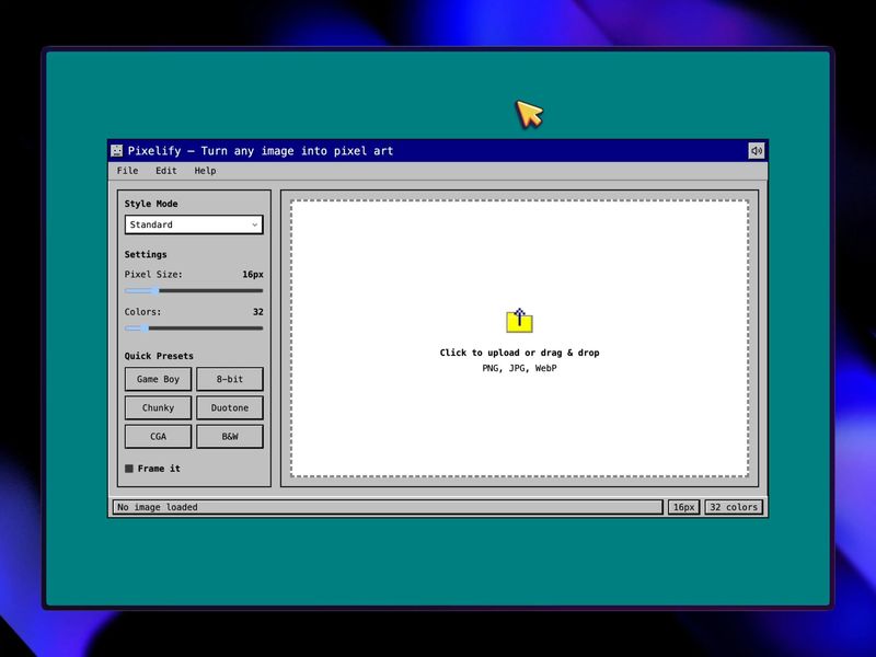 Pixelify - a real app to turn any image into pixel art