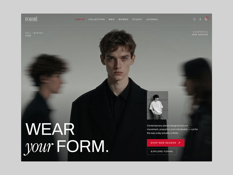 FORME - Fashion Ecommerce Website UI/UX Design