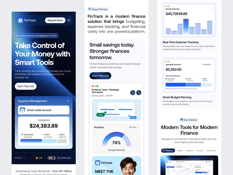 Finance Landing Page Mobile Responsive