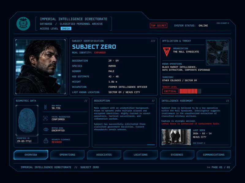 SCI-FI UI PERSONNEL ARCHIVE