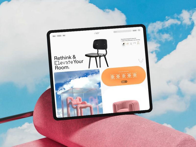 //123" — Furniture E-commerce UX/UI & Branding Design