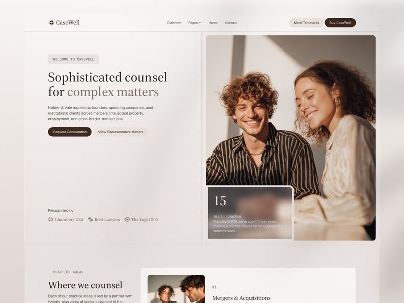 CaseWell - Webflow HTML website template