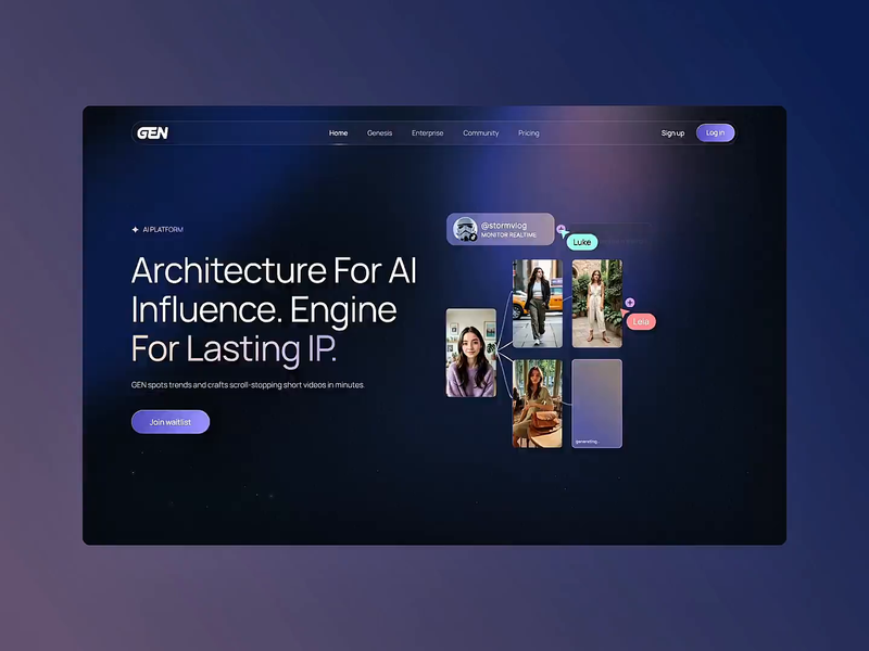 Website for AI Influencer Platform by Mirhayot for Eloqwnt