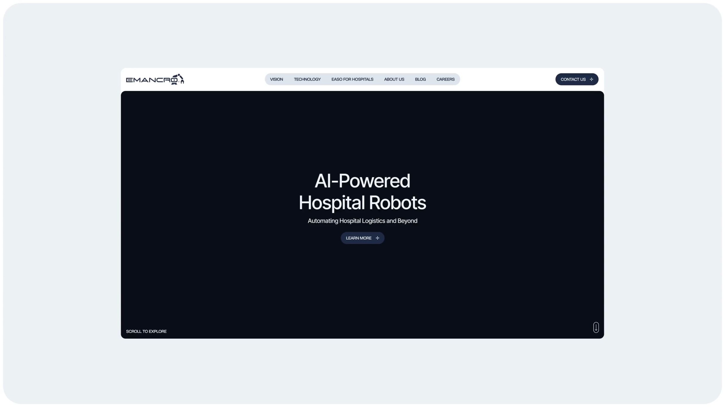 AI Robotics Website Design & Webflow | Emancro by Dmytro Masalov on Muzli