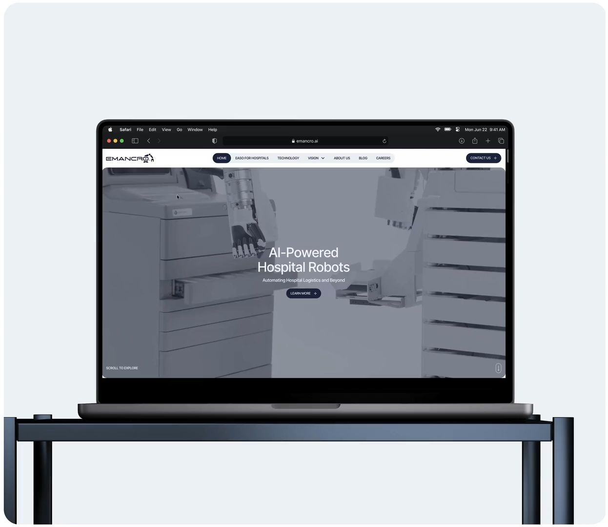 AI Robotics Website Design & Webflow | Emancro by Dmytro Masalov on Muzli