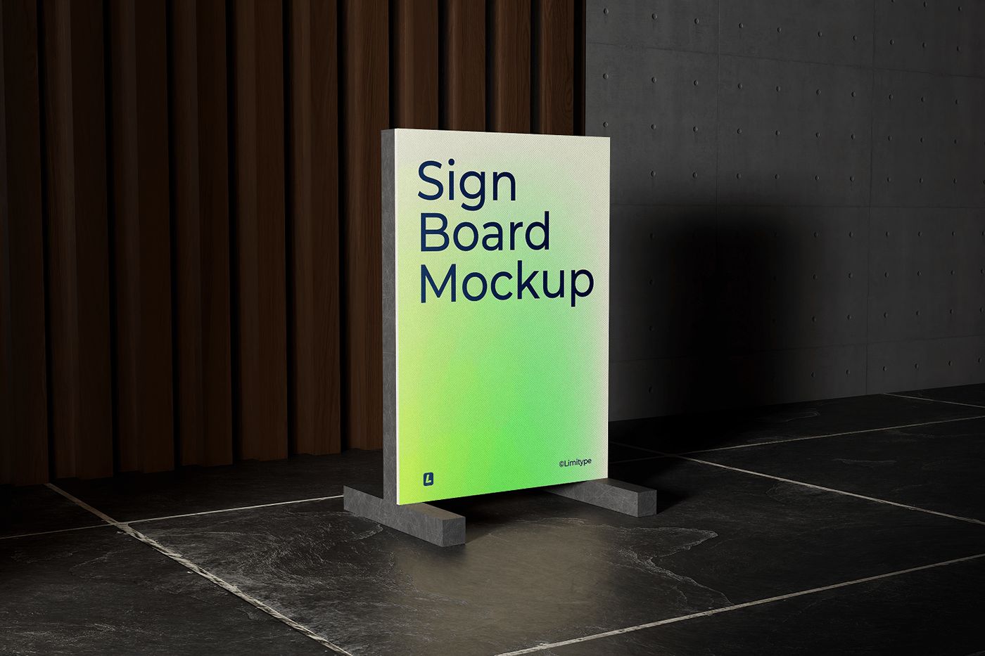 Signboard Mockup - 100% Free