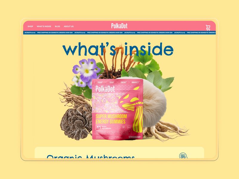 PolkaDot CPG Landing Page: Front-End UI Engineering & Interactive E-Com Experience