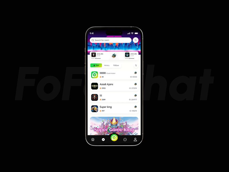 Voice Chat Room App UI/UX