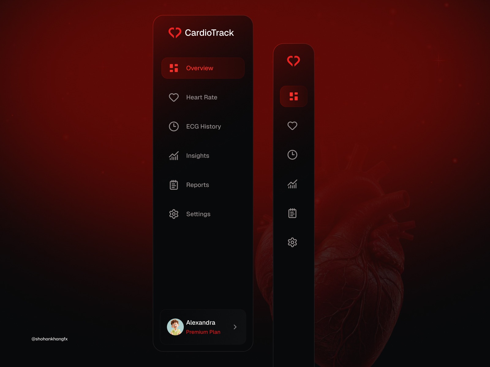Healthcare Dashboard Sidebar Exploration ❤️ Image 0