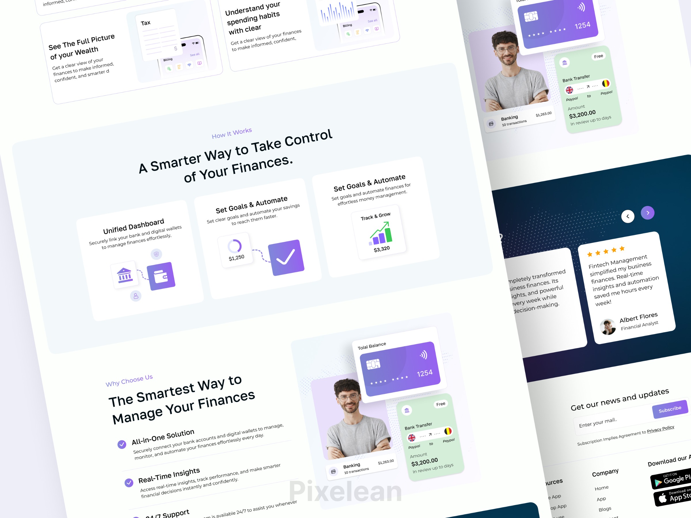 Fintech landing page design Image 1