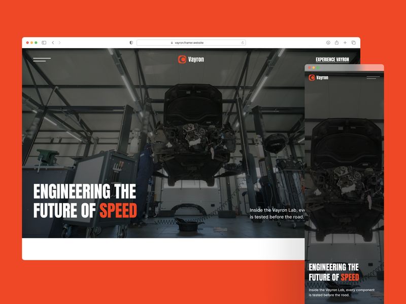 VAYRON — Electric Vehicle Website Template