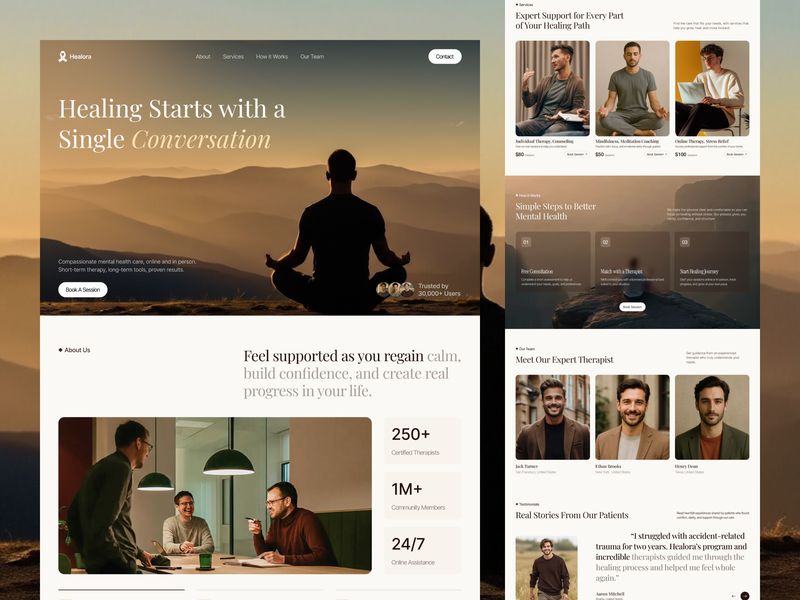 Mental Healthcare landing page