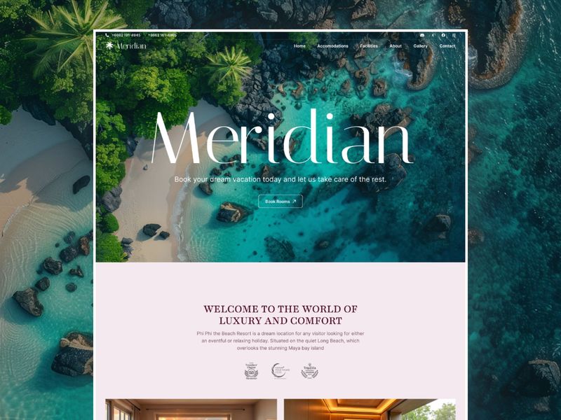 Meridian - Luxury Resort & Hotel Website Template