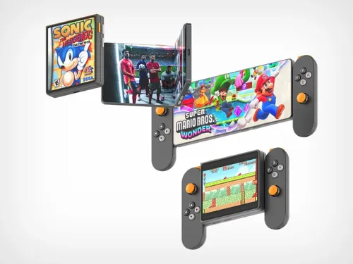 FOLDABLE GAME BOY CONSOLE LETS YOU SWITCH FROM CLASSIC MODE TO A NINTENDO SWITCH - Xaya Design