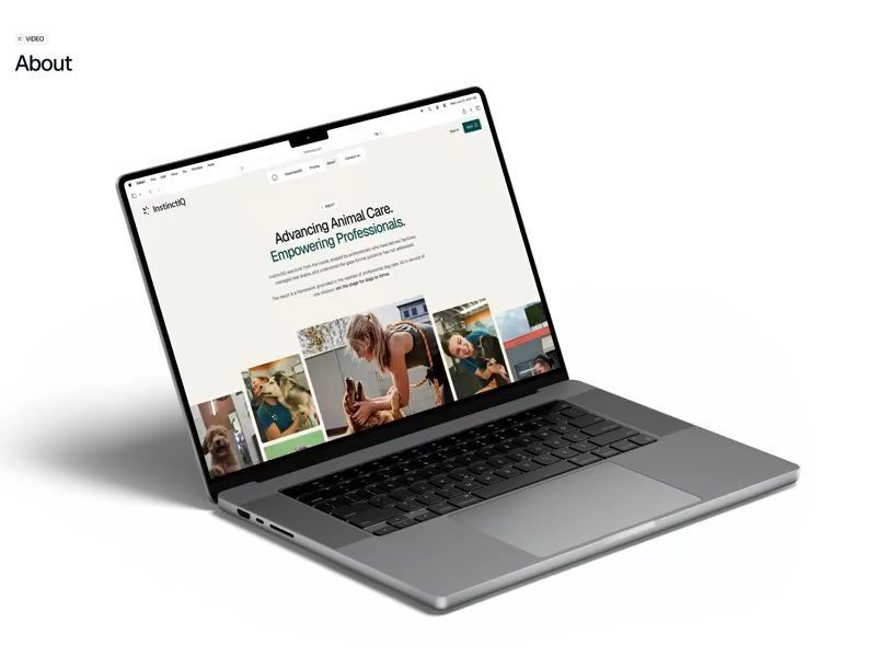 Dog Care About & Webflow Website | InstinctIQ