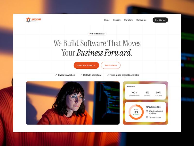 Software Agency Landing Page | SaaS Website UI