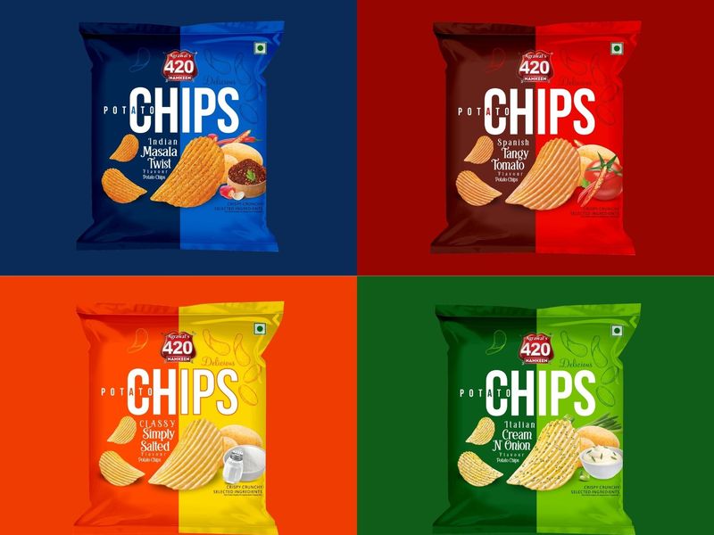 Agrawal’s 420 Potato Chips Premium Packaging Design Collection