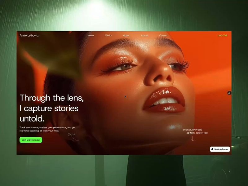 Annie Leibovitz – Minimal Photography Template