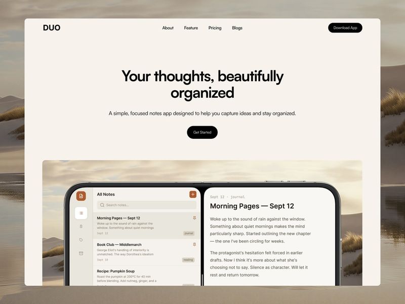 Duo Note - Uncategorized design asset by framer
