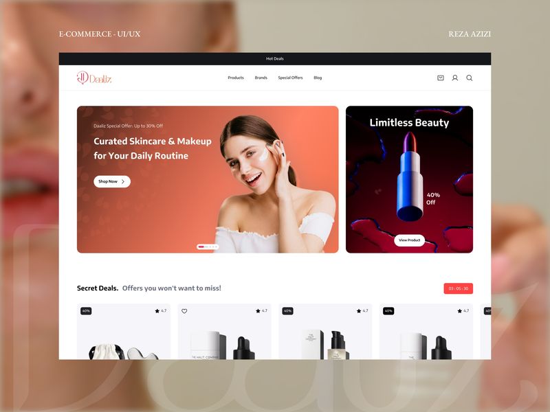 Daaliz Beauty Fashion e-commerce, UI/UX