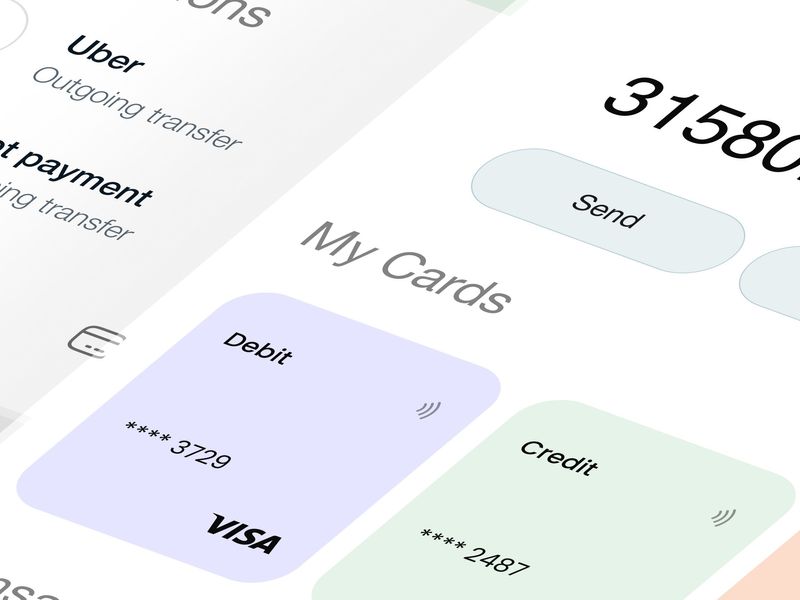 Smart Finance & Money Transfer Mobile App UI 