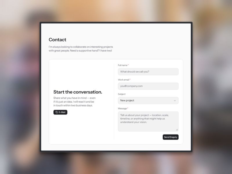 Porfolio for Product Design: Free Portfolio Website Template by madebyMal