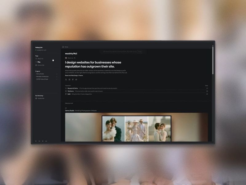 Porfolio for Product Design: Free Portfolio Website Template by madebyMal