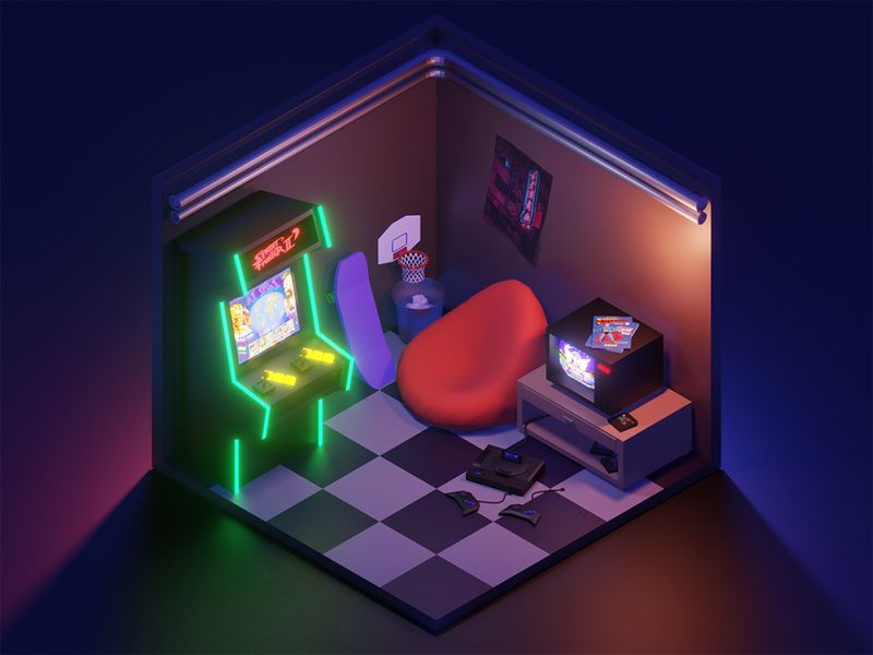 Retro gaming room