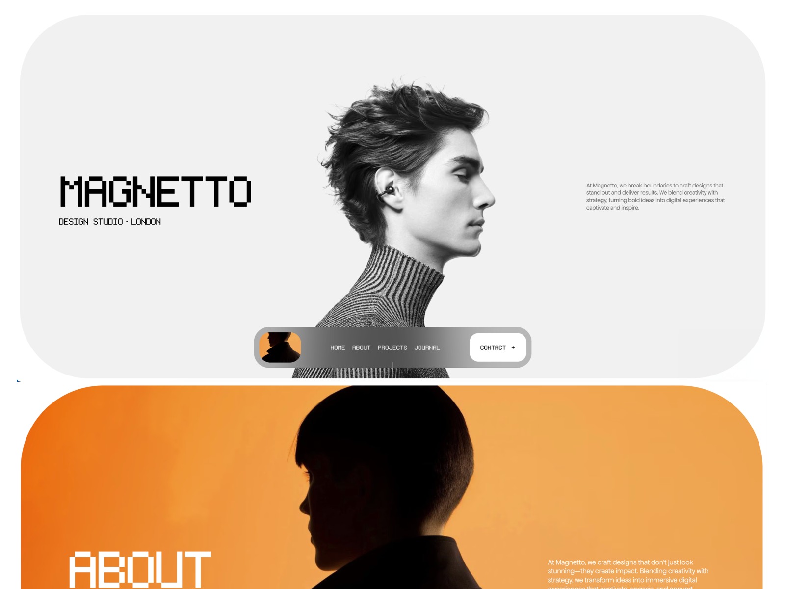 Magnetto - Stylish Portfolio Template Image 0