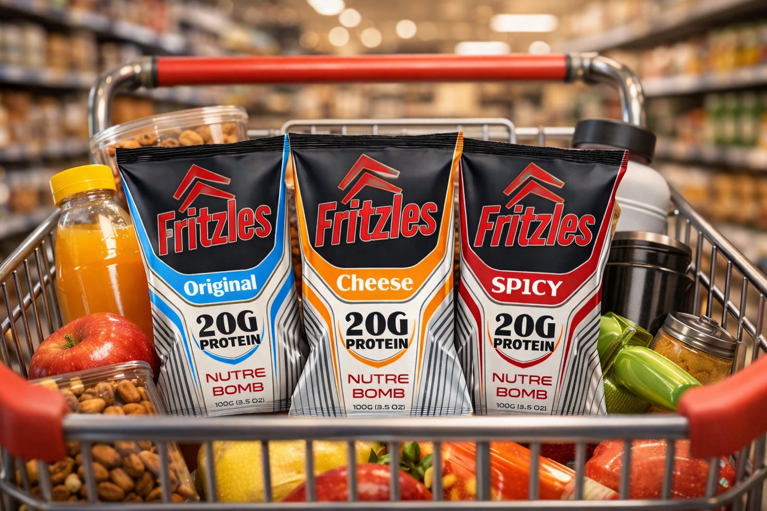 Fritzles Nutre Bomb - Protein Snacks Packaging Design  Image 6
