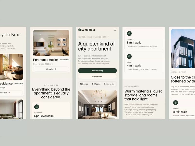 Luxury Real Estate Website Responsive Design & Motion