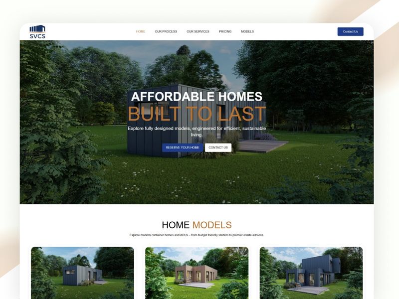 Industrial Minimalism: High-End Modular Housing UI Concept