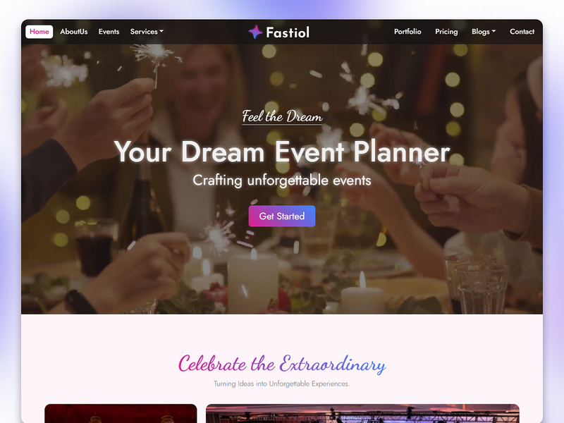 Event Website Landing Page UI Design