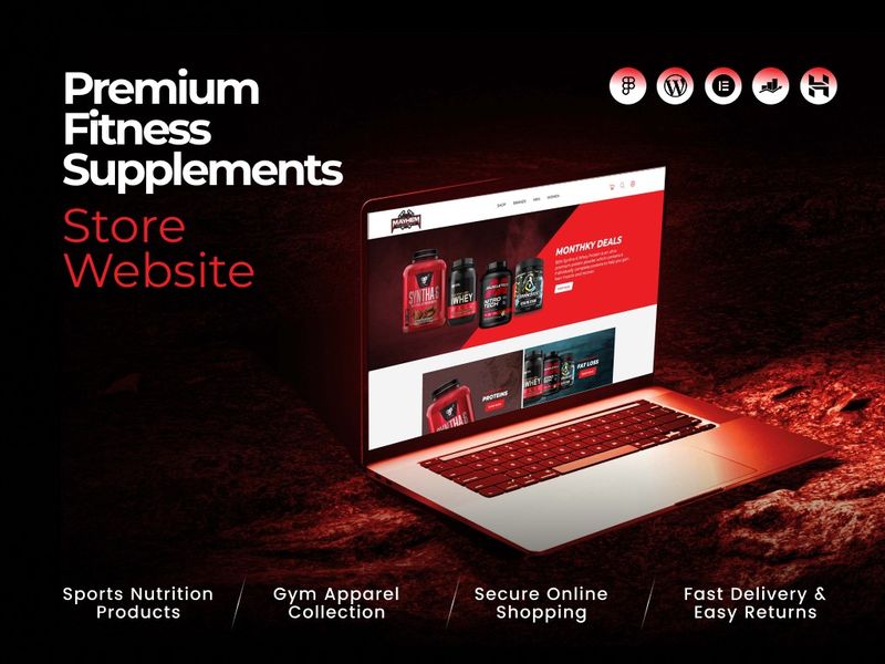 Premium Fitness Supplements Store Website | eCommerce UI/UX