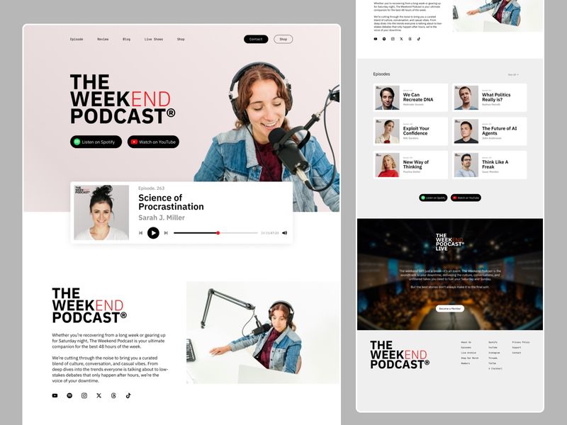 The Weekend Podcast Landing Page