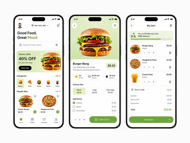 Food Ordering App UI — Modern Food Delivery Mobile Experience
