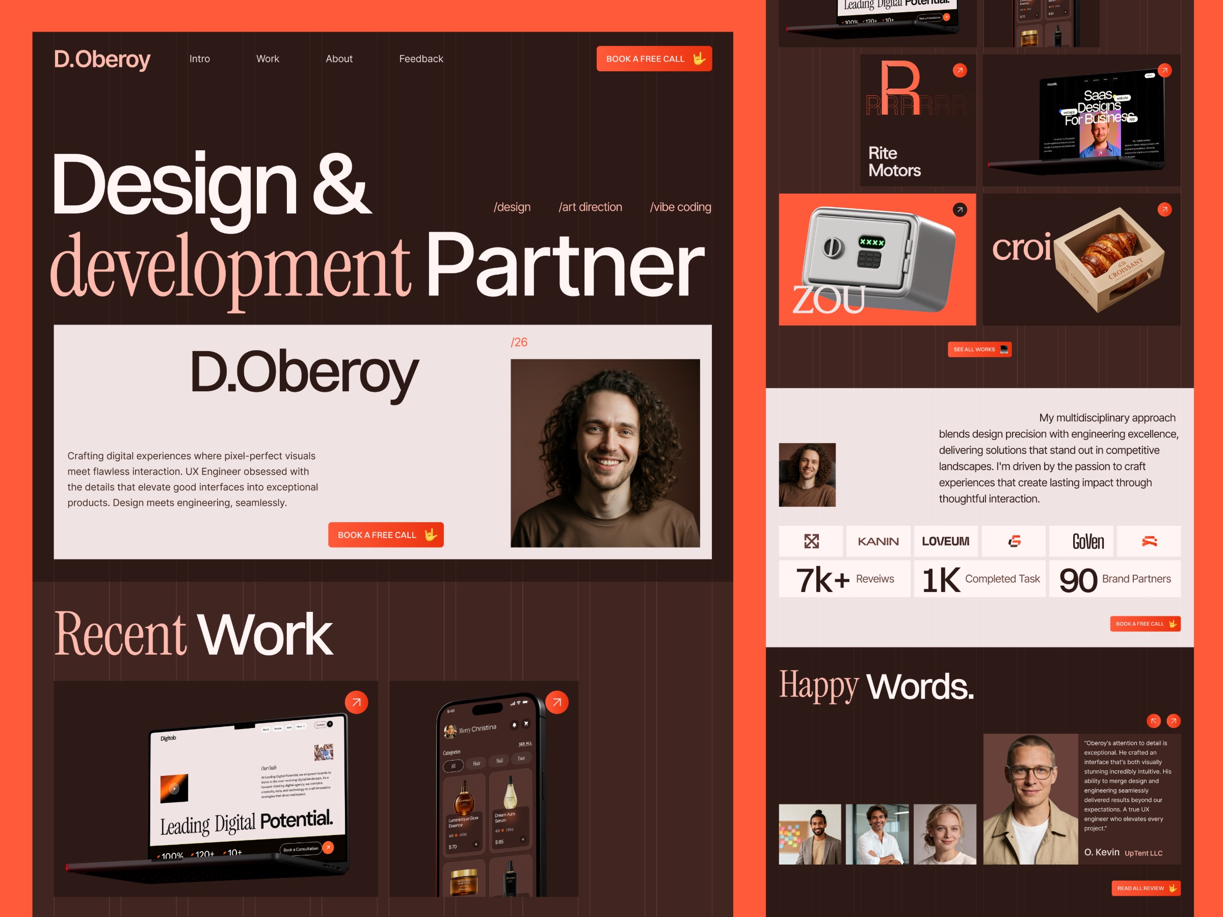 D Oebroy Portfolio Landingpage