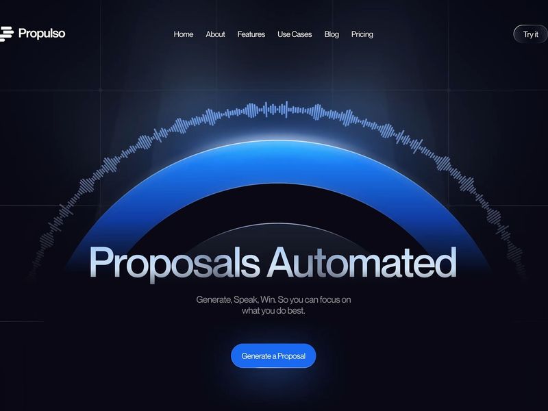 SaaS AI Voice-to-Text Generator Web Animation