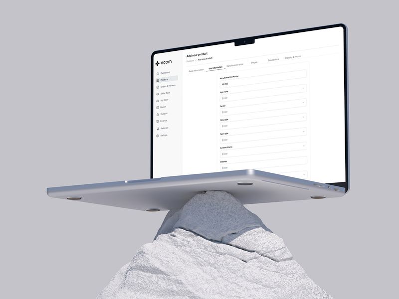 eCommerce dashboard design