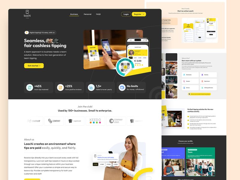 Digital tipping service website- Redesign by Nazmul Shohag