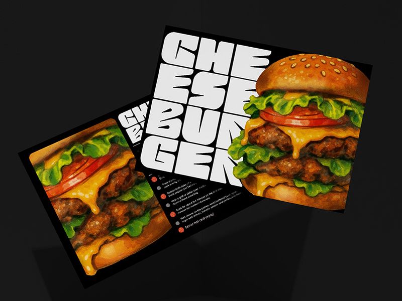 Cheeseburger Recipe Card