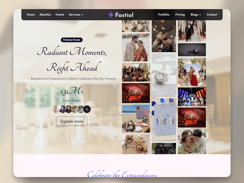 Event Management Website UI Design