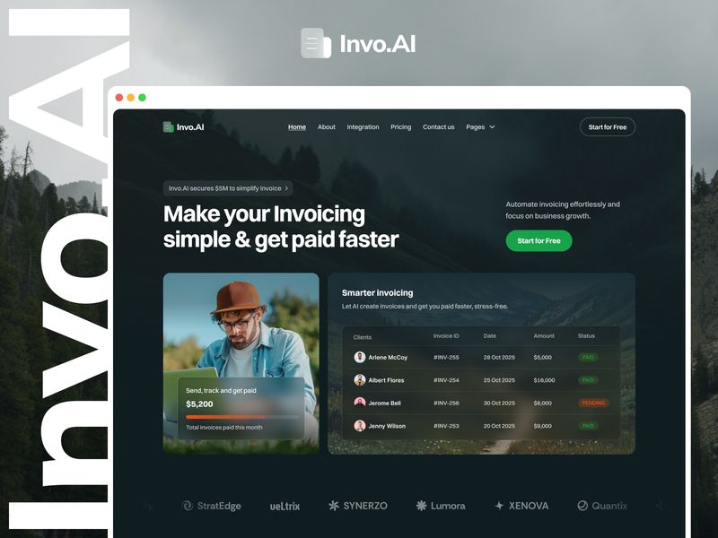 Invo — AI Invoicing Website Framer Template