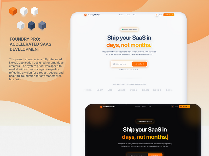 Foundry Starter - The Premium Next.js SaaS Boilerplate